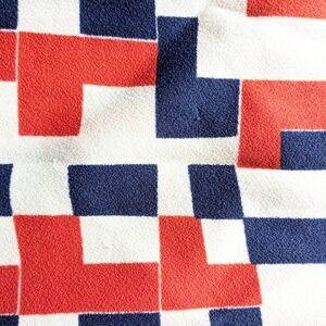 Vintage Handmade Geometric Print Short Sleeve "Mod" Sheath Dress